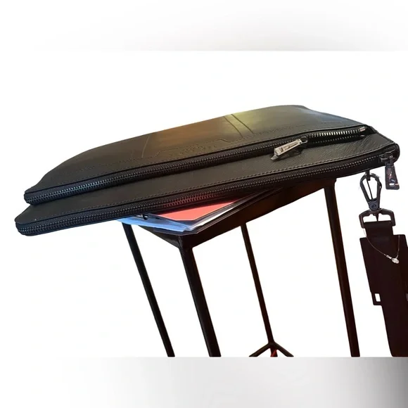 Ted Baker London NWT Beautiful Black Leather Multi-Purpose Laptop Messenger Bag - Picture 10 of 13